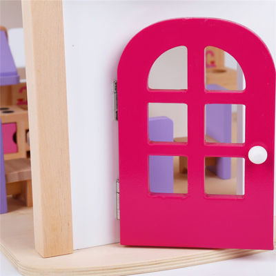 Meubles en bois naturels Toy House Furniture en bois de maison de poupée de 37.5cm Diy