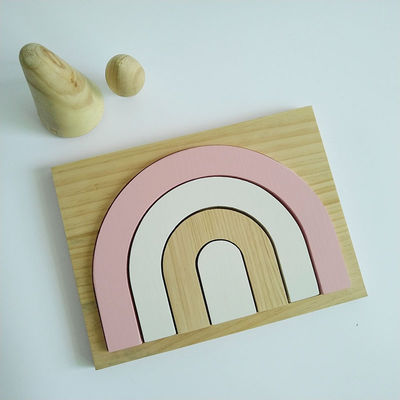Le puzzle du jeu 3D de 25.5CM bloque pour l'ensemble en bois de bloc de bébé d'enfants en bas âge