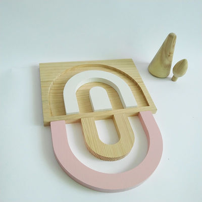Le puzzle du jeu 3D de 25.5CM bloque pour l'ensemble en bois de bloc de bébé d'enfants en bas âge