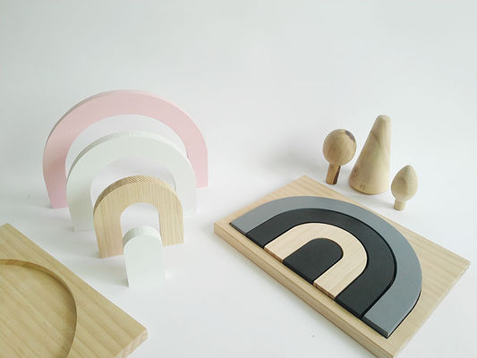 Le puzzle du jeu 3D de 25.5CM bloque pour l'ensemble en bois de bloc de bébé d'enfants en bas âge