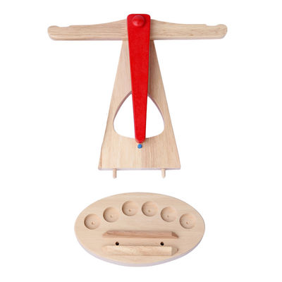 Pesage de l'échelle en bois Toy Montessori Balance Scale d'équilibre de 10CM