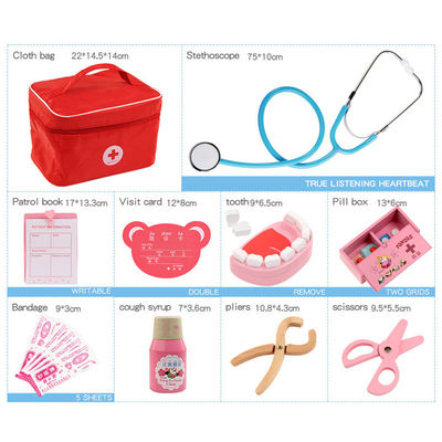 Cuisine miniature en bois du docteur 17cm réglée pour feindre le jeu
