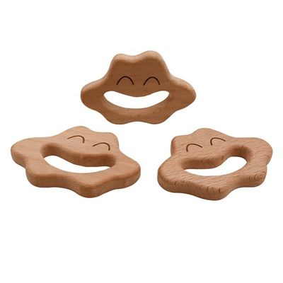 Médecins Set en bois de Teether de 5.5cm en bois médical de silicone