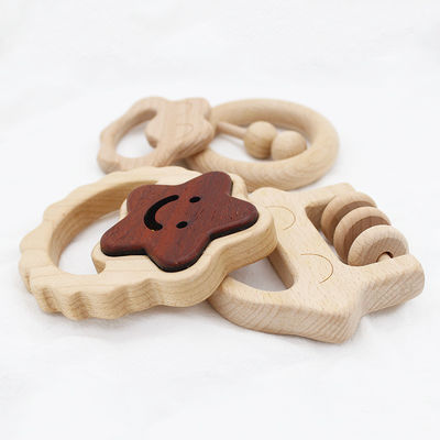 Médecins Set en bois de Teether de 5.5cm en bois médical de silicone