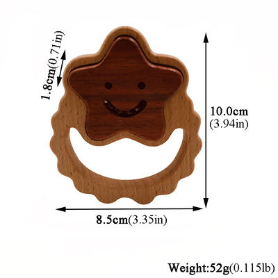 Médecins Set en bois de Teether de 5.5cm en bois médical de silicone