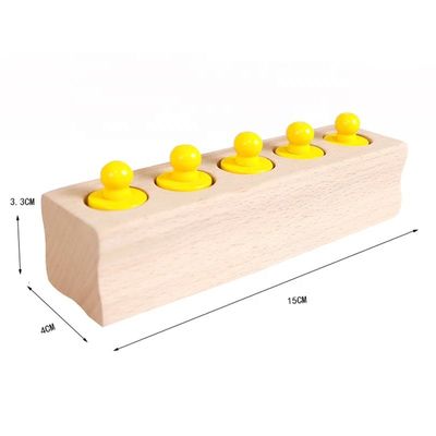 école maternelle Knobbed de blocs-cylindres de Montessori de prise sensorielle de cylindre de 3cm