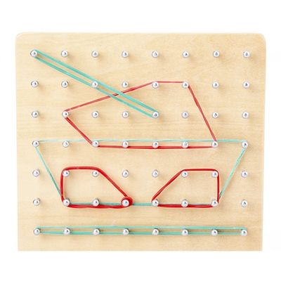 Aide pédagogique de étude en bois de Montessori de jouets du clou 16.5cm de lien