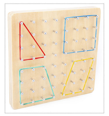 Aide pédagogique de étude en bois de Montessori de jouets du clou 16.5cm de lien
