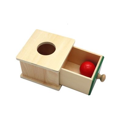 le bébé en bois sensoriel de 12cm Montessori joue le hêtre coloré par boîte de tiroir de Montessori