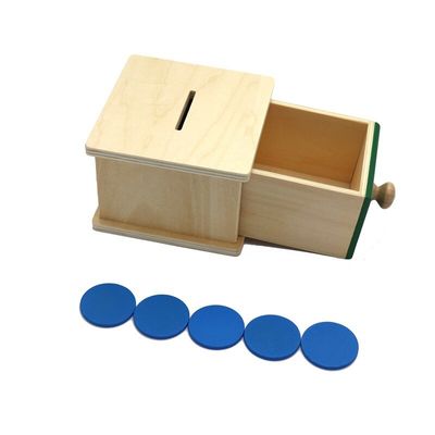 le bébé en bois sensoriel de 12cm Montessori joue le hêtre coloré par boîte de tiroir de Montessori
