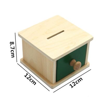 le bébé en bois sensoriel de 12cm Montessori joue le hêtre coloré par boîte de tiroir de Montessori