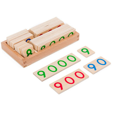 les nombres en bois de 3.5cm déconcertent compter les aides pédagogiques de maths de carte pour des enfants en bas âge