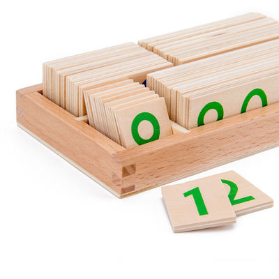 les nombres en bois de 3.5cm déconcertent compter les aides pédagogiques de maths de carte pour des enfants en bas âge