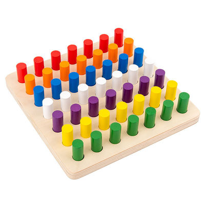 Le bébé en bois éducatif d'ISO9001 Montessori joue des échecs en bois d'allumette de mémoire