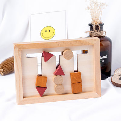 jeu de étude préscolaire géométrique Montessori de bébé de 2cm de maths en bois de jouets