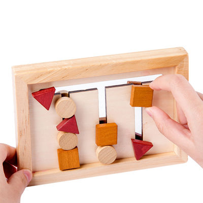 jeu de étude préscolaire géométrique Montessori de bébé de 2cm de maths en bois de jouets