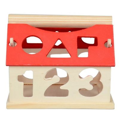 Assortissant l'empilement en bois géométrique de blocs des maths 12.5cm éducatif