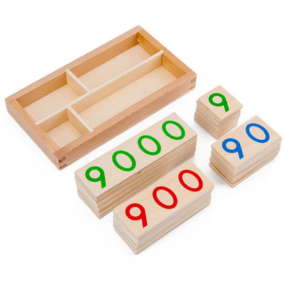 Carte assortie en bois de nombres de puzzle de Montessori 6.5cm