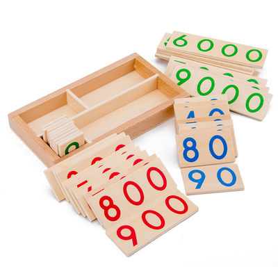 Carte assortie en bois de nombres de puzzle de Montessori 6.5cm