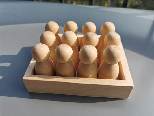 Jeu en bois de bâton de mémoire d'empileur en bois d'arc-en-ciel de Pegdoll de sorte