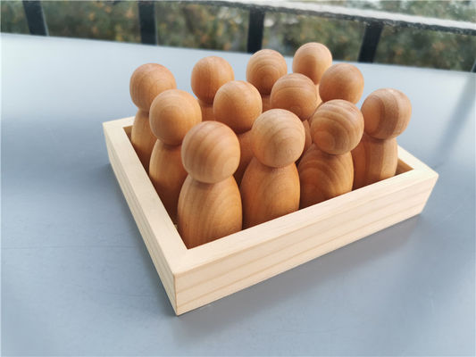 Jeu en bois de bâton de mémoire d'empileur en bois d'arc-en-ciel de Pegdoll de sorte