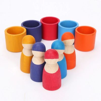 L'exclusivité a placé 12 morceaux nordique non toxique de Peg Rainbow Arch Stacker Toy