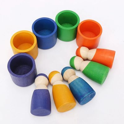 L'exclusivité a placé 12 morceaux nordique non toxique de Peg Rainbow Arch Stacker Toy