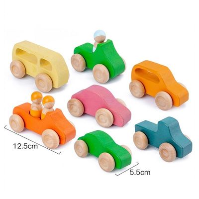 La roche en bois de Coral Earth Wooden Blocks Toys a placé le jouet en bois naturel de équilibrage de blocs