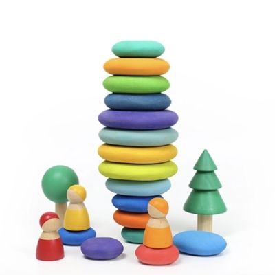 les blocs constitutifs en bois de nombre de 32pcs Digital équilibrent des blocs pour des enfants en bas âge