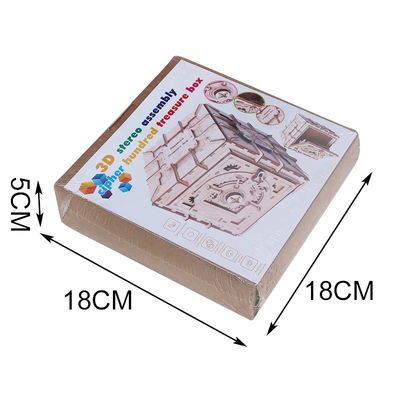Le puzzle en bois nordique de bloc d'Institut central des statistiques joue la boîte en bois du puzzle 3d mécanique