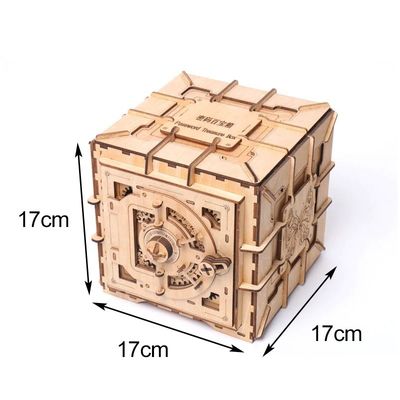 Le puzzle en bois nordique de bloc d'Institut central des statistiques joue la boîte en bois du puzzle 3d mécanique