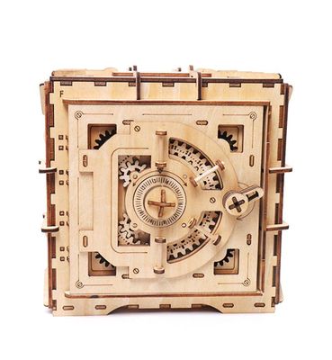 Le puzzle en bois nordique de bloc d'Institut central des statistiques joue la boîte en bois du puzzle 3d mécanique