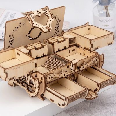Puzzles 3d mécaniques en bois de puzzles en bois mécaniques de la personnalité 3.94in