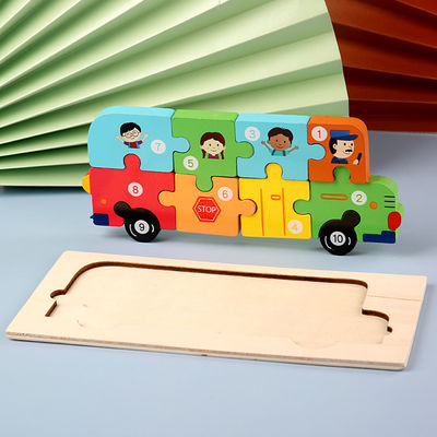 Cube en bois de orthographe 0.9cm en puzzle de bloc de Montessori éducatifs