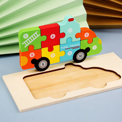 Cube en bois de orthographe 0.9cm en puzzle de bloc de Montessori éducatifs
