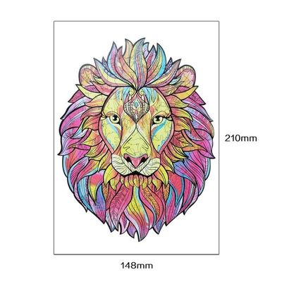 53g Lion Baby Building Blocks Wooden empilant les jeux interactifs animaux denteux