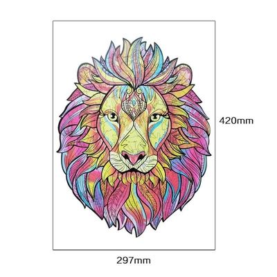 53g Lion Baby Building Blocks Wooden empilant les jeux interactifs animaux denteux