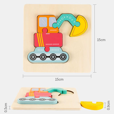 Casse-tête animaux en bois de Forest Wooden Block Puzzle Toys d'équilibre du bébé 0.9cm