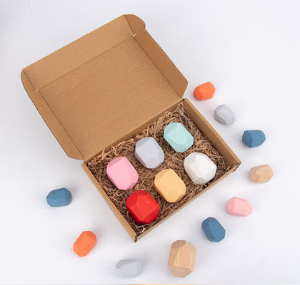 Les pierres équilibrent les blocs en bois de nombre réglés pour les enfants en bas âge 36pcs
