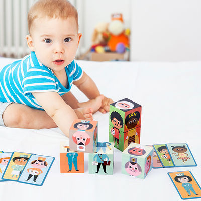 Le puzzle de la combinaison 5cm de particules bloque les jouets en bois pour des enfants en bas âge