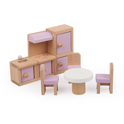 Meubles 10.5cm naturels classiques de Mini Wooden Doll House Toys