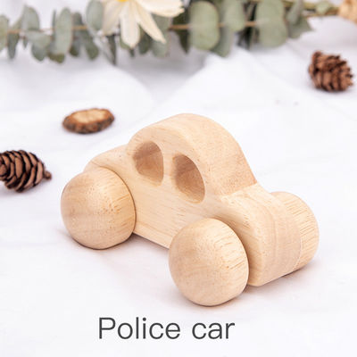Voiture ISO9001 Toy Police Montessori en bois unisexe de hêtre