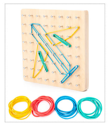 Conseil graphique de Toy Math Wooden Blocks Montessori de maths en bois de clou de lien des enfants 15cm
