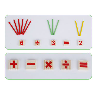 Toxique en bois de Toy Montessori Counting Blocks Non de maths de Digital 23cm de nombre