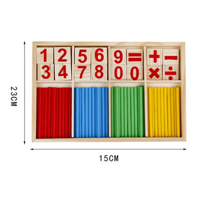 Toxique en bois de Toy Montessori Counting Blocks Non de maths de Digital 23cm de nombre