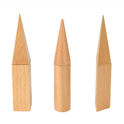 3D comptant des maths en bois Toy Geometric Wooden Blocks de 5cm