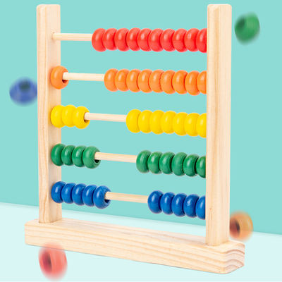 perle 3D 15cm en bois géométrique comptant l'enfant Toy Numbers Counting d'abaque