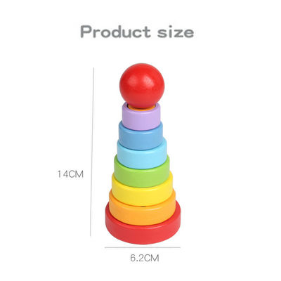 bois de hêtre en bois de jouets de bébé de 5.51in Montessori Teether