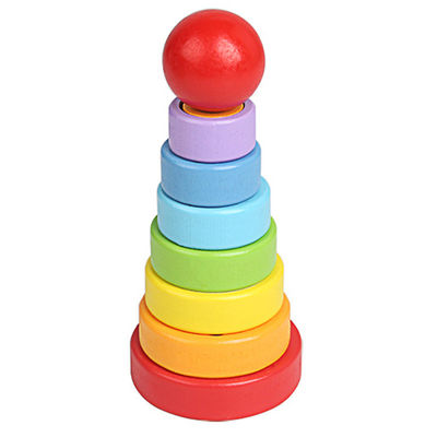 bois de hêtre en bois de jouets de bébé de 5.51in Montessori Teether