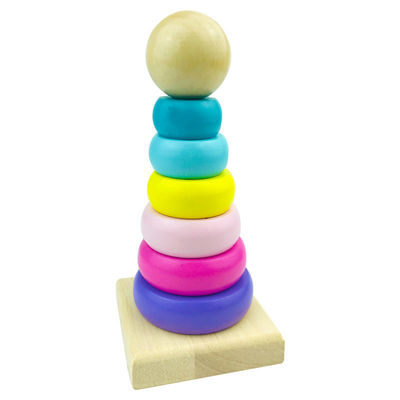 bois de hêtre en bois de jouets de bébé de 5.51in Montessori Teether